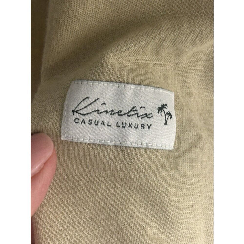Kinetix Men's Oatmeal/Beige Heather Short Sleeve Henley T-Shirt XXL NEW W/TAGS - Picture 4 of 6